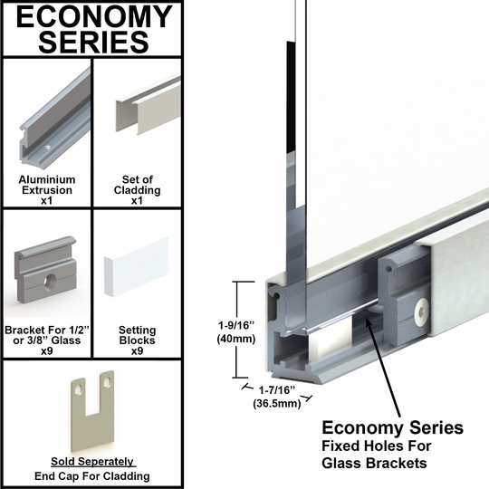 [MECU10] Commercial U-Channel - 1-9/16" Cladding - 120" Length