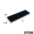 EPDM Setting Blocks - (4" X 1-1/8" X 1/4")