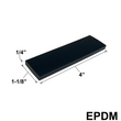 Blocs de réglage EPDM - (4" X 1-1/8" X 1/4")