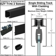 [EZY2HDCLD-SD] Heavy Duty Sliding Door Kit With Cladding - Single Sliding Track (118") (BS, SA, MBL)