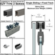 [EZY2HD-SDP] Heavy Duty Sliding Door Kit - Single Sliding + Panel Track (118") (BS, SA, MBL)