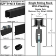 [EZY2CLD-SD] Sliding Door Kit With Cladding - Single Sliding Track (118") (BS, SA, MBL)