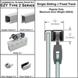 [EZY2-SDP] Sliding Door Kit - Single Sliding + Fixed Panel Track (118") (BS, SA, MBL)
